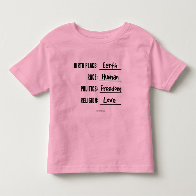 Birthplace Earth Toddler T-Shirt (Front)