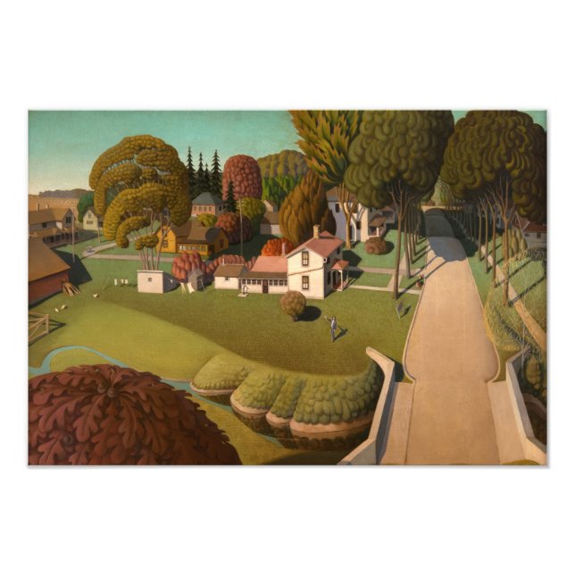 Birthplace Of Herbert Hoover, 1931 by Grant Wood Photo Print (Front)