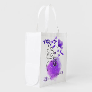 birthstone, amethyst, february,Customized, Grocery Bag