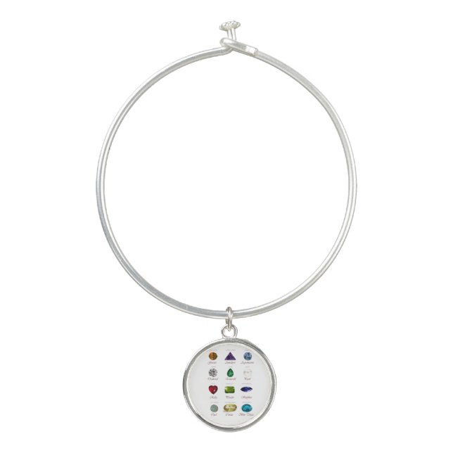 Birthstone Bangle Bracelet (Front)
