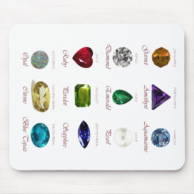 Birthstone Chart Mouse Pad (Front)