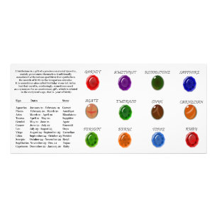 Birthstone Chart Photo Print