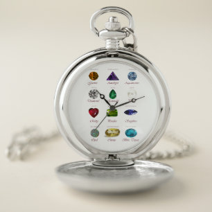 Birthstone Chart Pocket Watch