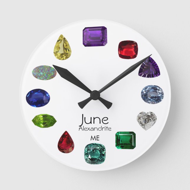 Birthstone Clock, June Round Clock (Front)