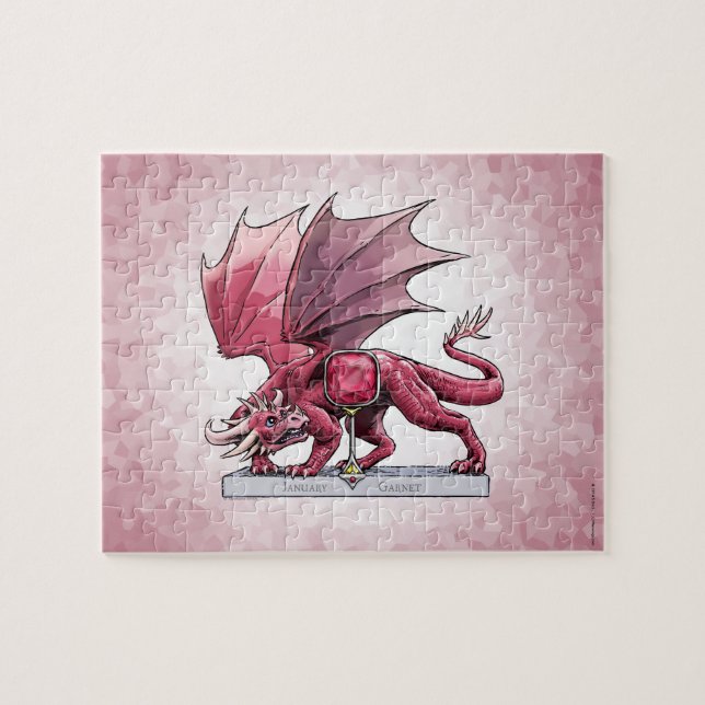 Birthstone Dragon - January Garnet Jigsaw Puzzle (Horizontal)