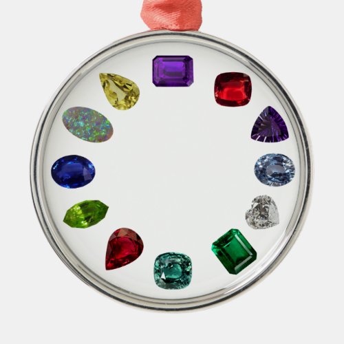 Birthstone Metal Ornament