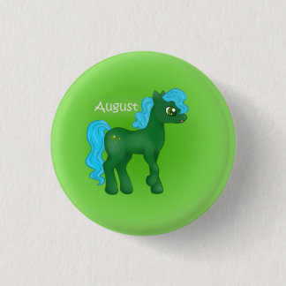 Birthstone Pony- August/Peridot Pinback Button