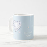 Birthstones April Diamond Cool Blue Heart Coffee Mug at Zazzle