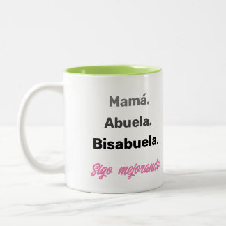 Bisabuela Pregnancy Announcement Two-Tone Coffee Mug