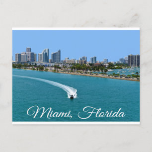 Biscayne Bay Miami Beach Florida Postcard