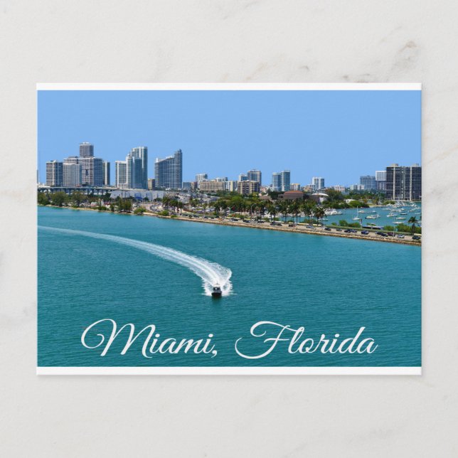 Biscayne Bay Miami Beach Florida Postcard (Front)