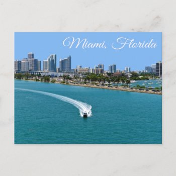 Biscayne Bay Miami Beach Florida Postcard by merrydestinations at Zazzle