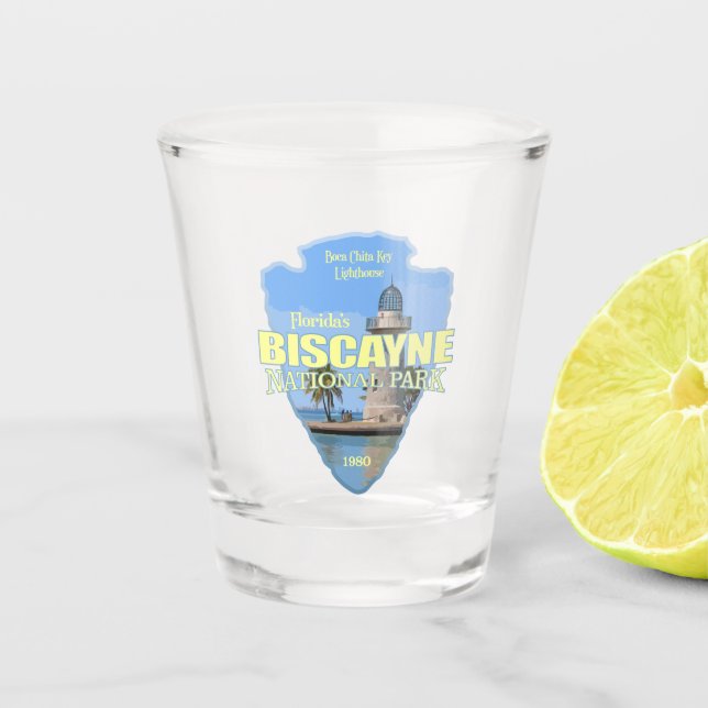 Biscayne National Park (arrowhead) Shot Glass (Front)