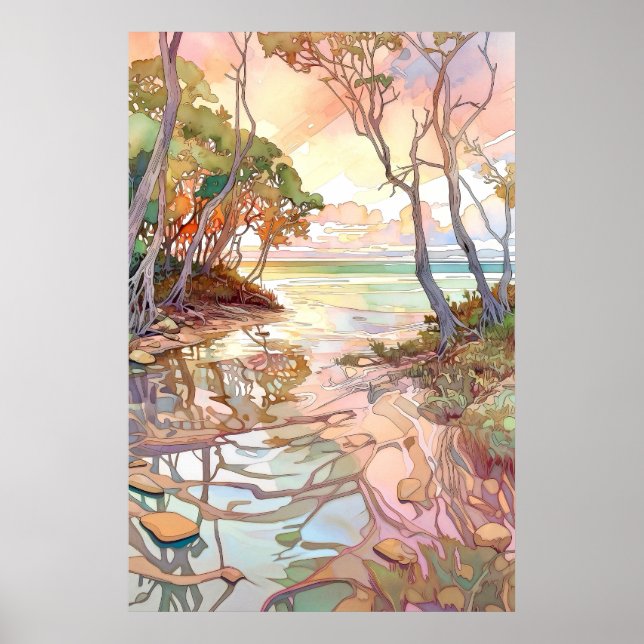 Biscayne National Park Art Poster (Front)