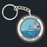 Biscayne National Park Boca Chita Key Badge Keychain<br><div class="desc">Biscayne vector artwork design. The park encompasses coral reefs,  islands and shoreline mangrove forest in the northern Florida Keys. The underwater Maritime Heritage Trail links dive sites,  most of them shipwrecks.</div>