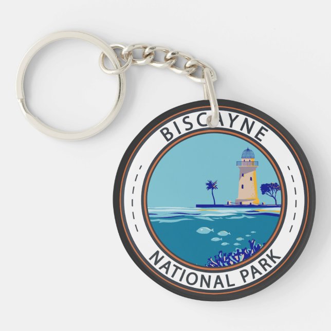 Biscayne National Park Boca Chita Key Badge Keychain (Front)