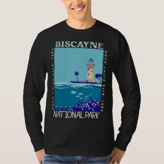 Biscayne National Park Boca Chita Key Distressed V T-Shirt
