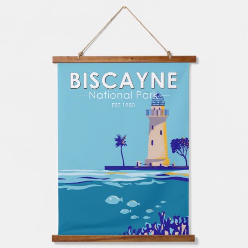 Biscayne National Park Boca Chita Key Vintage Hanging Tapestry