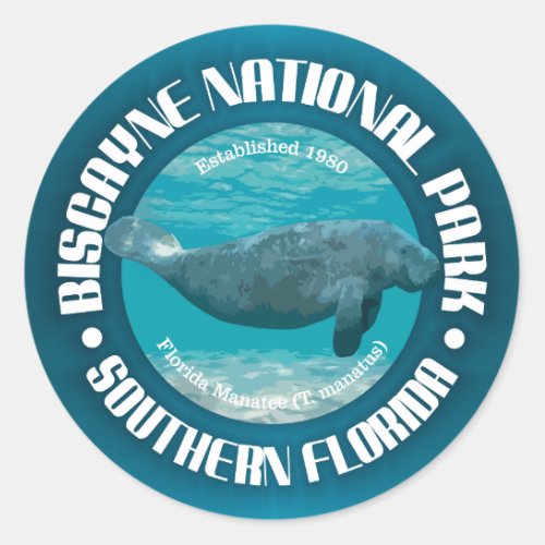 Biscayne National Park Classic Round Sticker