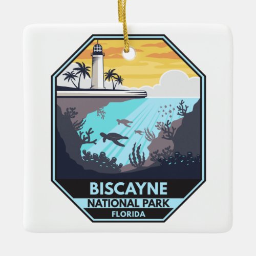 Biscayne National Park Florida Emblem Ceramic Ornament