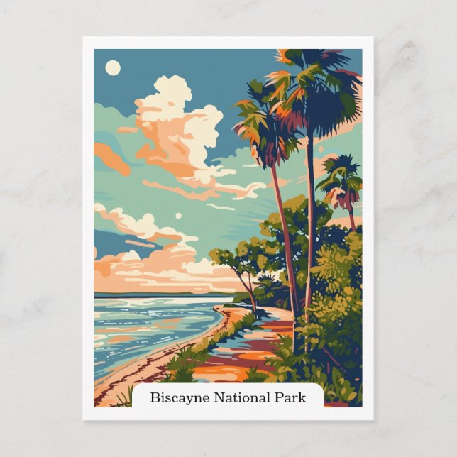Biscayne National Park, Florida Travel Vintage  Postcard (Front)