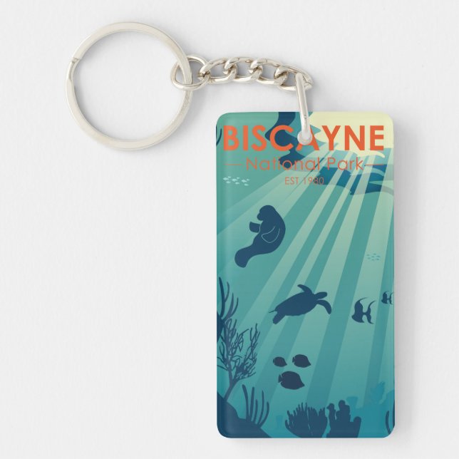 Biscayne National Park Florida Underwater Maritime Keychain (Front)
