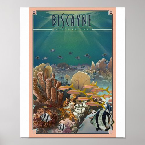 Biscayne National Park Litho Artwork Poster