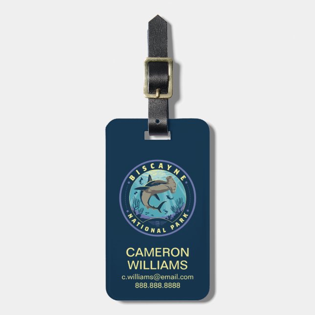 Biscayne National Park Luggage Tag (Front Vertical)