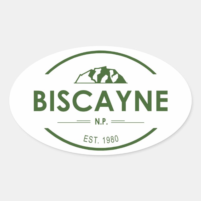 Biscayne National Park Oval Sticker (Front)