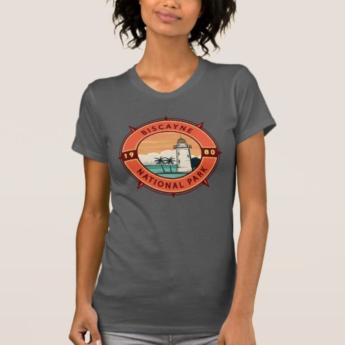 Biscayne National Park Retro Compass Emblem T_Shirt