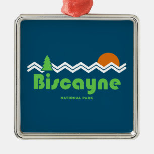 Biscayne National Park Retro Metal Ornament