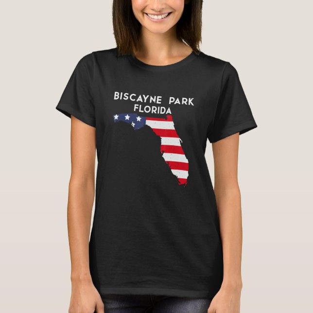 Biscayne Park Florida USA State America Travel Flo T-Shirt (Front)