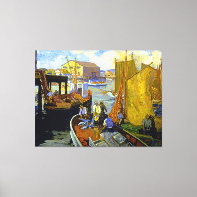Bischoff - San Pedro Harbor Canvas Print (Front)