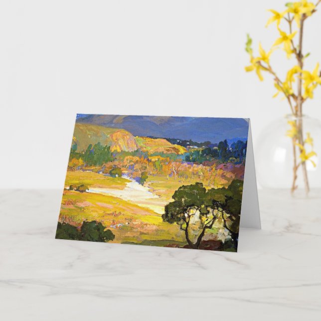 Bischoff - The Arroyo Seco, Pasadena, Card (Yellow Flower)