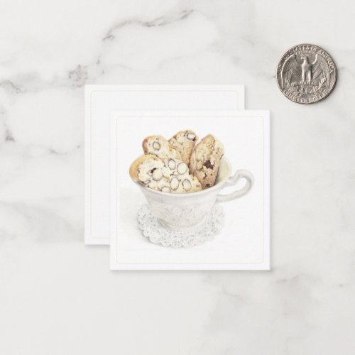 BISCOTTI 225 Square Flat Notecard 