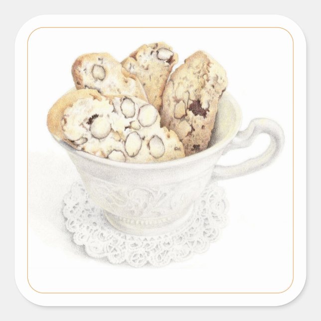 BISCOTTI 3" Square Stickers  (Front)