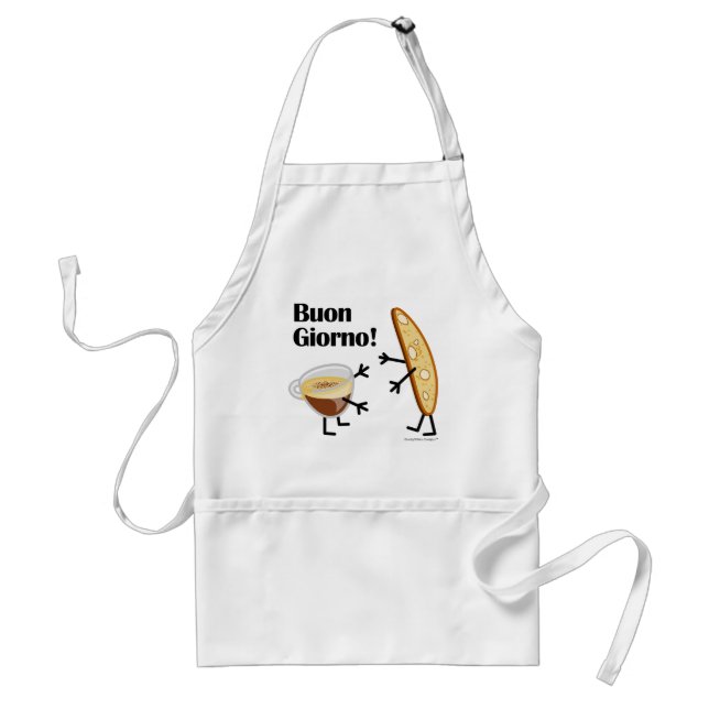 Biscotti & Coffee - Buon Giorno! Adult Apron (Front)