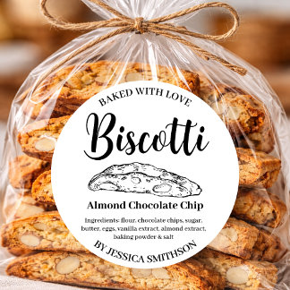 Biscotti Custom Homemade label BIS001rd