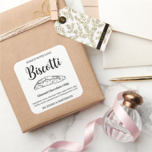 Biscotti Custom Homemade label BIS001sq