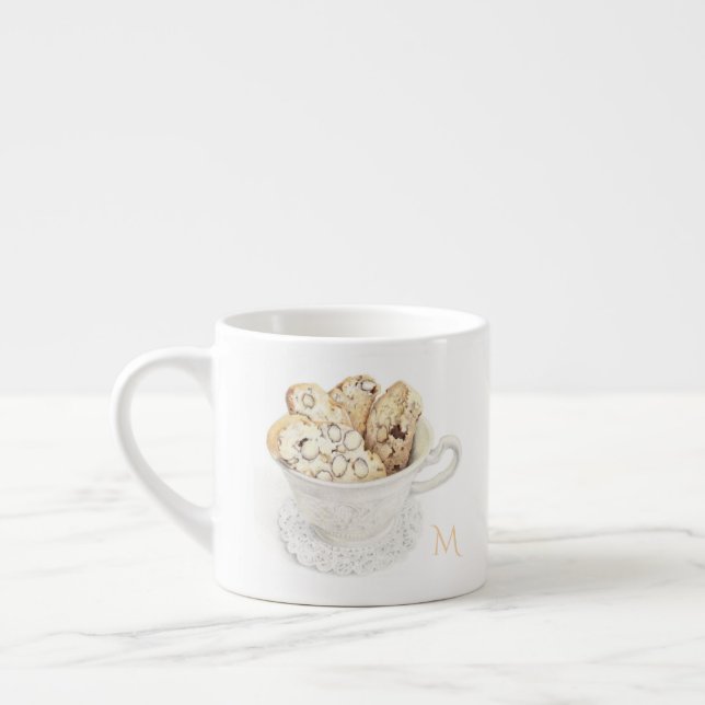 BISCOTTI Espresso Cup + Initial (Left)
