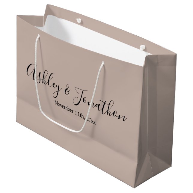 Biscotti Personalized Wedding Large Gift Bag (Front Angled)