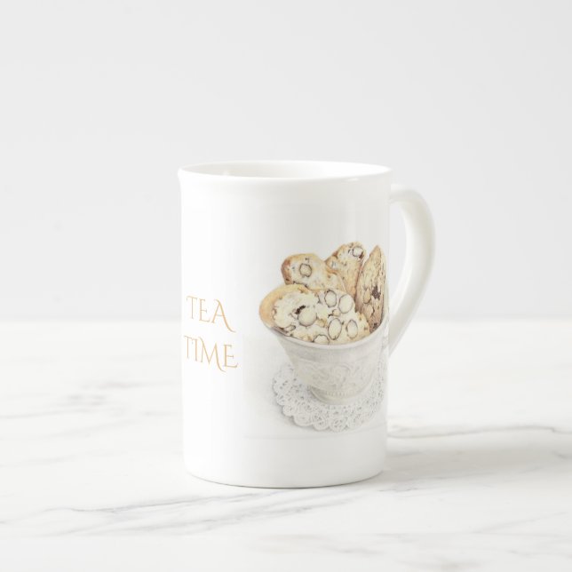 BISCOTTI "TEA TIME" Bone China Mug  (Front Right)