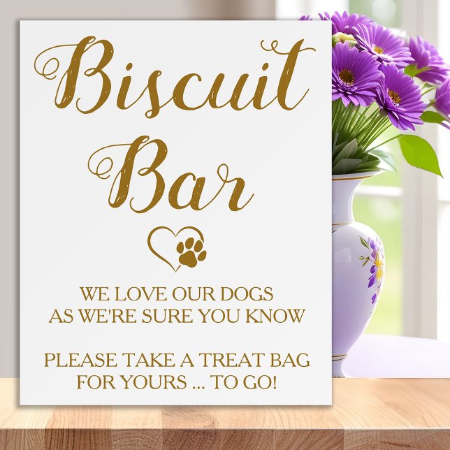 Biscuit Bar Pet Dog Treat Chic Gold Wedding Favor  Foam Board (Creator Uploaded)