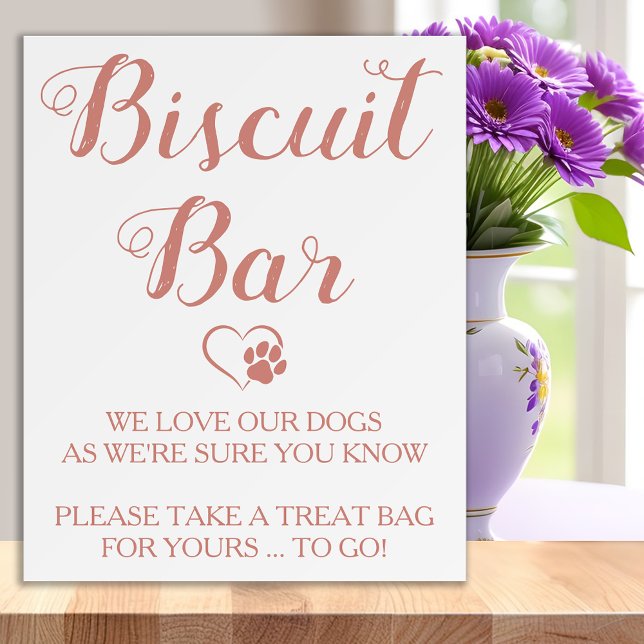 Biscuit Bar Pet Dog Treat Rose Gold Wedding Favor  Foam Board (Creator Uploaded)