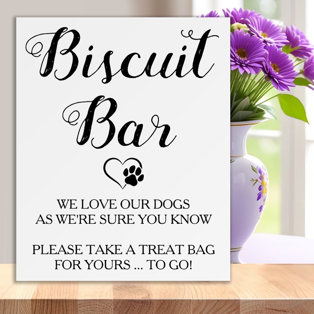 Biscuit Bar Pet Dog Treat Wedding Favor Sign  (Creator Uploaded)