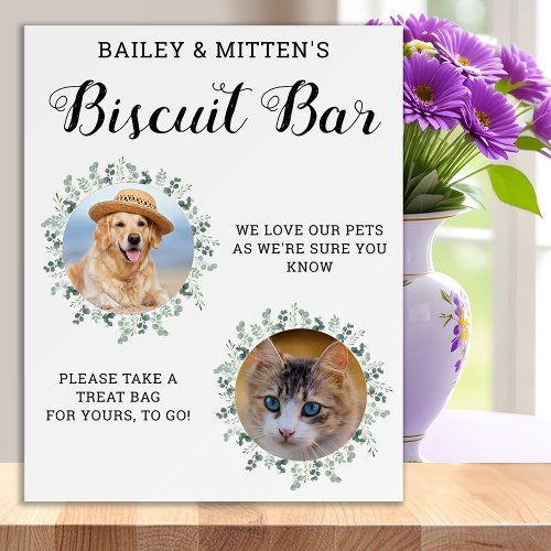 Biscuit Bar Pet Photo Dog Treat Wedding Favor Sign