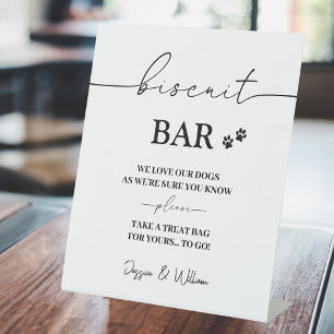 Biscuit Bar Sign Dog Treat Wedding Favors Sign
