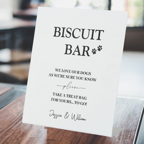 Biscuit Bar Sign  Dog Treat Wedding Favors Sign
