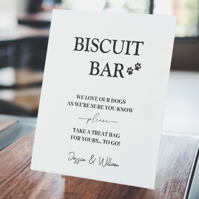 Biscuit Bar Sign | Dog Treat Wedding Favors Sign (Creator Uploaded)