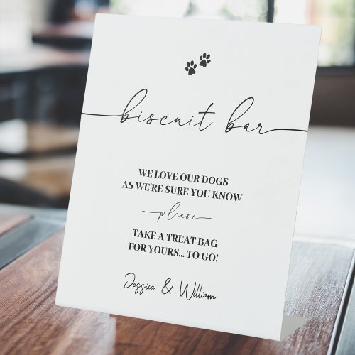 Biscuit Bar Sign  Dog Treat Wedding Favors Sign